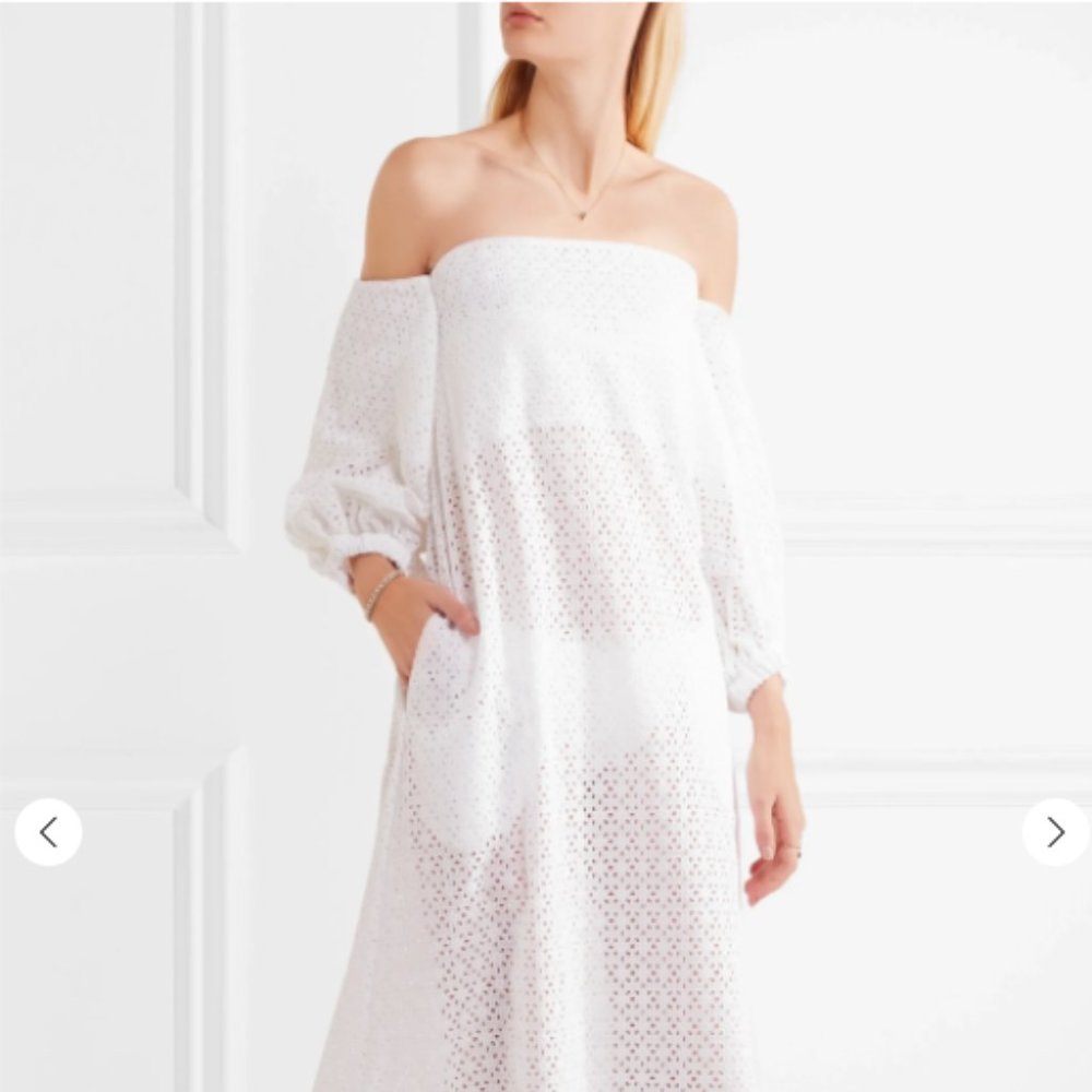 Lisa Marie Fernandez Off-Shoulder White Maxi_XS/4